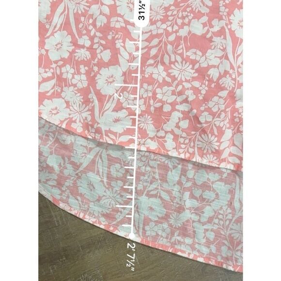 Lane Bryant Floral Cotton Popover Button Shirt Blouse Pink Plus Size 18/20 2X - Picture 7 of 9